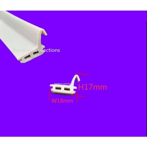 18*17mm Light Grey Silicone Rubber sealing strips aluminum door/window sealed plastic strips energy saving waterproof/Windproof