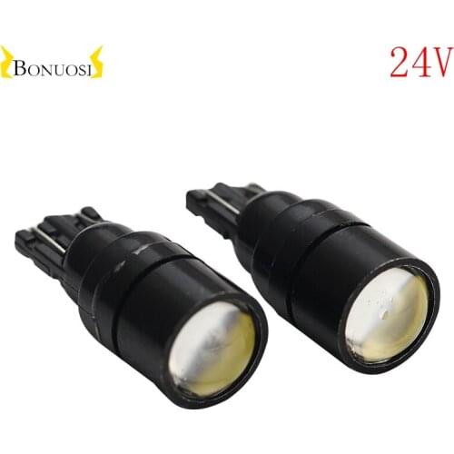 24V T10 W5W Car LED Lights Ceramic white red green yellow Door Side Bulb Auto Car Wedge Light 1.5W Eagle eye LED Lamps 4pcs new