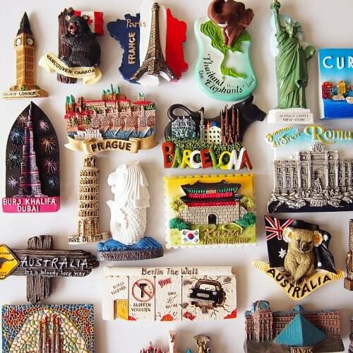 6 pieces / lot)Travel souvenirs around the world fridge magnet