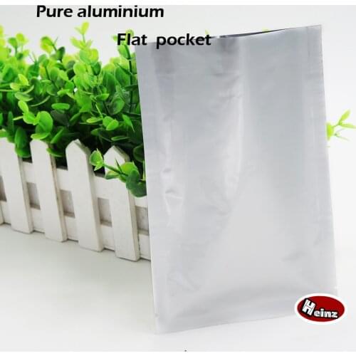 Pure aluminium flat pockets,thermal vacuum airtight container bags,food storage,cosmetics packaging.Spot 100 / package