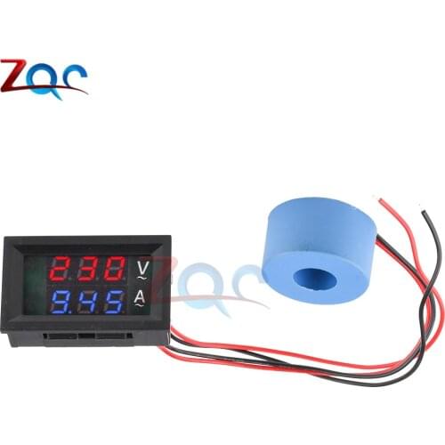 Dual LED Digital AC 50 -600V 10A/50A/100A Voltmeter Ammeter with Transformer Voltage Current Tester Detector Gauge