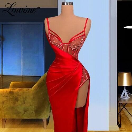 Hot Sexy Evening Dress 2021 Custom Made Dubai Red Carpet Dress Celebrity Party Dresses Middle East Prom Gown Vestidos De Fiesta