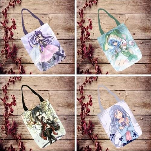 IVYYE 1PCS DATE A LIVE Fashion Anime Canvas Shoulder Bags Casual Shopping Bag Tote Handbag Travel Lady Girls New