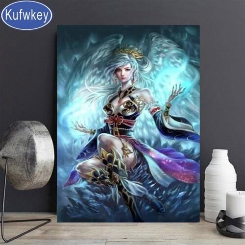 Sexy elf diamond painting square 3 d cross stitch round diamond embroidery rhinestone painting mosaic game woman art