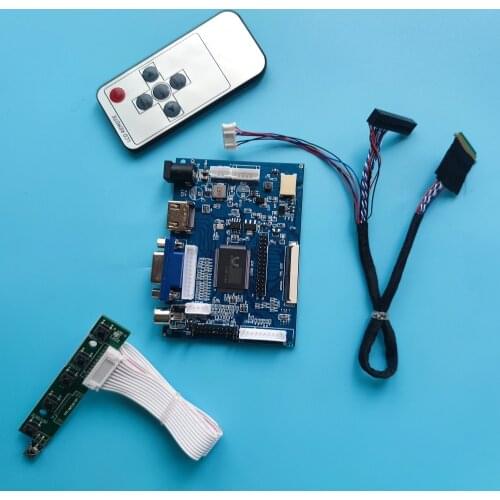 Kit Work for LTN156AT27 1366x768 Controller Board remote display monitor panel 40pin driver 2AV VGA AV LED HDMI LCD Screen