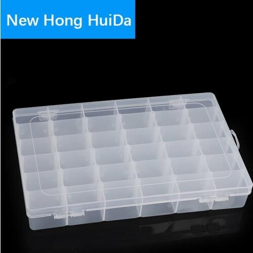 Container Plastic Box Practical Adjustable Compartment Jewelry Earring Bead Screw Holder Case Display case strage box