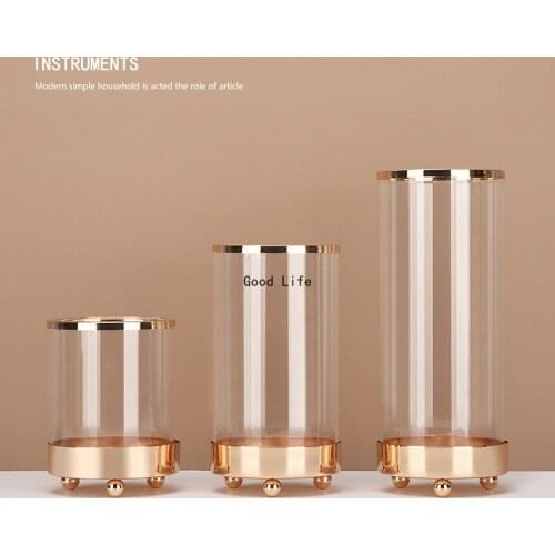 European Creative Hydroponic Glass Vase Nordic Light Luxury Simulation Dried Flower Arrangement Desktop Soft Decoration