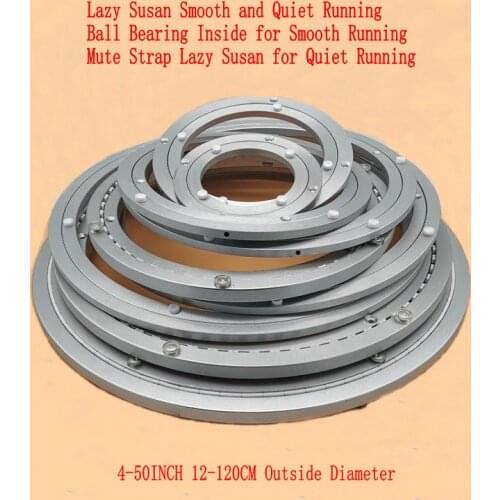 HQ AA01 Aluminium Alloy Lazy Susan Serving Ring Rotating Swivel Plate Steel Ball Bearing Round Turntable