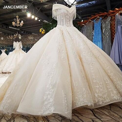 LS65392-1 ball gown wedding dresses ivory off shoulder sweetheart lace up back hand work wedding gown robe mariage civil
