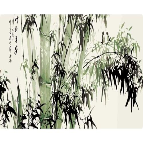 Painting by numbers DIY personalized Abstract Beautiful Bamboo painting Hand Drawn Abstract One Piece For Living Room Home Decor