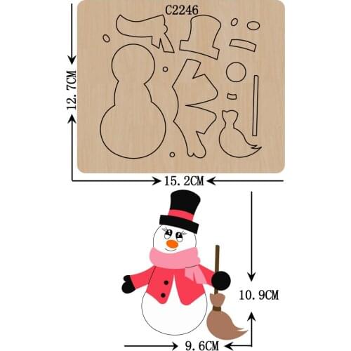 New Christmas snowman Wooden die Scrapbooking C2246 Cutting Dies