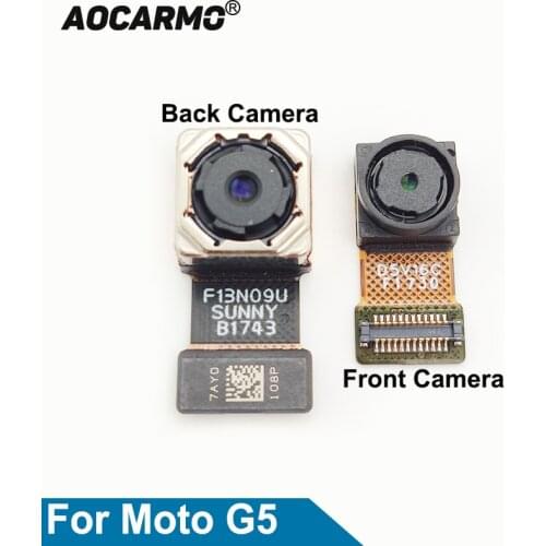 Aocarmo Front Camera Back Rear Big Facing Camera For Motorola Moto G5 Replacement Part
