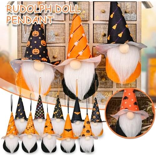 Hanging decoration Indoor Outdoor Faceless Dwarf Doll Plush Beard Halloween Gnome Doll Haunted House Halloween Pendant 2021