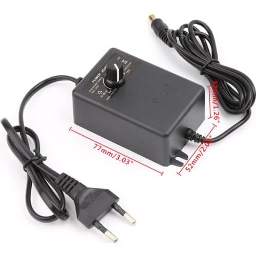 Adjustable Power Supply Adapter For Motor Speed Controller 3-12V 2A EU Plug