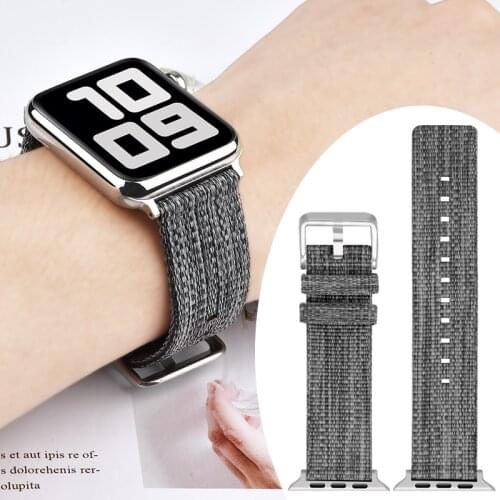 High Quality Quick Release Nylon Canvas Watch Band for Apple Watch Band Series5/4 3/2/1 Sport Bracelet 42 mm 38 mm 40mm Straps