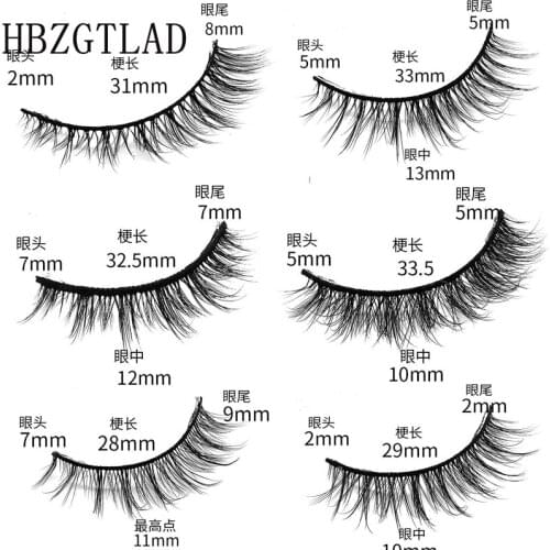 New 6 pairs fluffy faux mink eyelashes natural mini false eyelash extension handmade volume 3d lashes makeup faux cils cilios