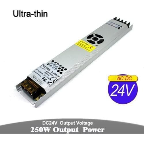 Ultrathin Power Supply DC 24V 100W 120W 150W 200W 250W 300W 350W 400W Lighting Transformers AC to DC24V SMPS For Led Box Lamp