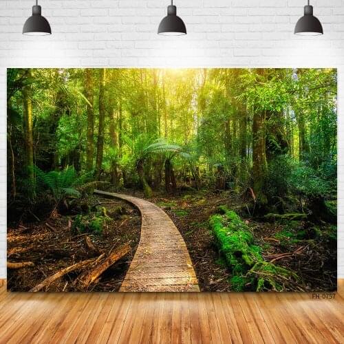 Spring Natural Scenery Forest Jungle Tree Baby Portrait Photo Studio Landscape Backdrop Sunshine Holiday Photography Backgrounds