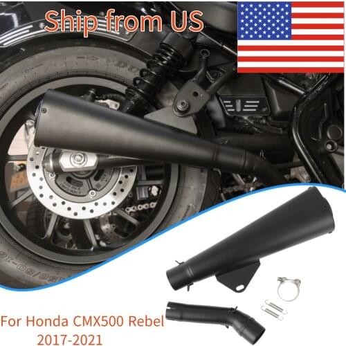Motorcycle Pipe Exhaust Motorbike Muffler Pipe Stainless Steel Slip-on Exhaust for Honda CMX 500 Rebel 2017-2021 2018 2019 2020