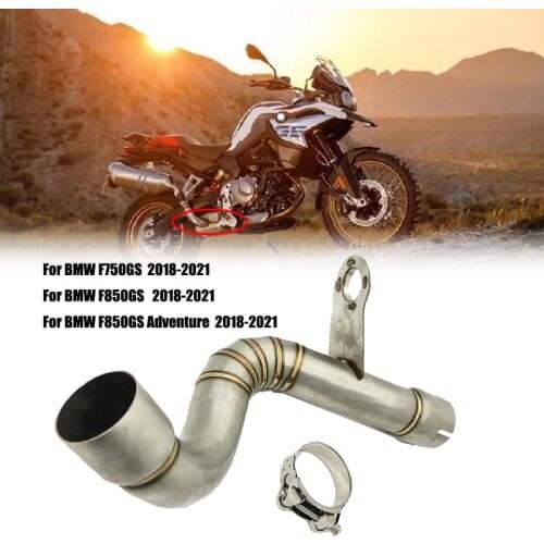 For BMW F850GS F750GS F 850 GS ADV Adventure 2018-2021 Motorcycle Exhaust Stainless Steel Middle Link Pipe Catalyst Delete Pipe