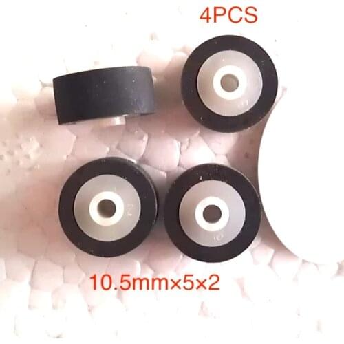 10.5x5x2mm pinch roller Audio Belt Pulley Tape Recorder Cassette deck rubber Wheel with axis for SONY Panasonic Stereo player