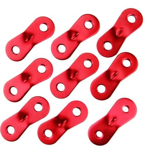 10Pcs/Set Outdoor Camping Tent Parachute Cord Rope Buckle Aluminum Alloy Cord Buckle Tensioners Fastener Travel Kit