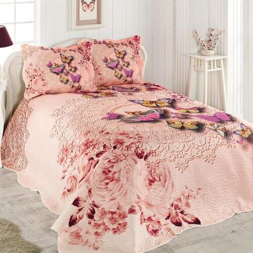 % 100 Cotton Double Quilted Colored and Patterned Quilted Bedspread Bedspread on Bedspreads for Bed Plaid bed cover Quilt Dowry