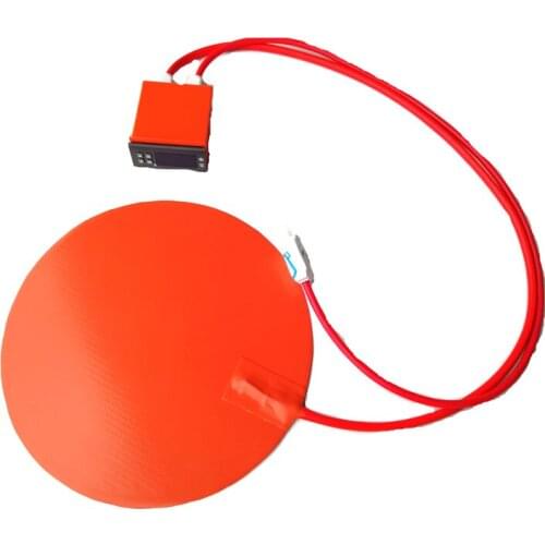 240V 630W Diameter280*1.5mm Round Silicone Rubber Heater adhesive 1 side digital thermostat on wire 2000mm lead wire