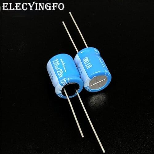 30pcs 220uF 25V220UF NICHICON BT Series 10x12.5mm High reliable 25V220uF Aluminum Electrolytic capacitor