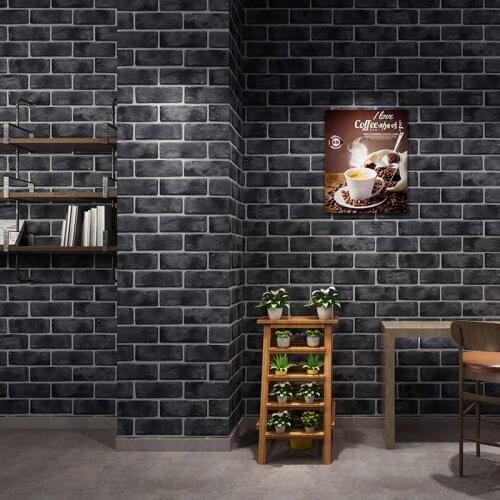 3D three-dimensional blue brick antique brick retro brick pattern wallpaper red brick clothing store hotel engineering wallpaper