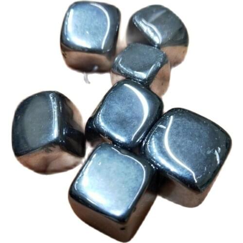 5pcs Nautral Titanium Hertz Tumbled diamond Stone Specimen Reiki Healing Home Decoration Random Delivery