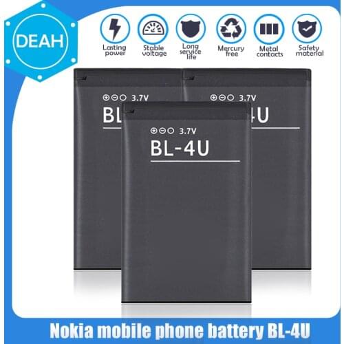 1000mAh BL-4U BL4U BL 4U Phone Battery For Nokia Asha 300 305 306 308 309 3120c 5250 206 515 5330 5530XM XpressMusic 5730 6212c