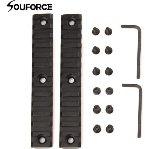 Aluminum Keymod 13 Slot 5.3 inch Picatinny Weaver Rail Handguard Set Gun Rail Base For Rifles Airsoft Hunting