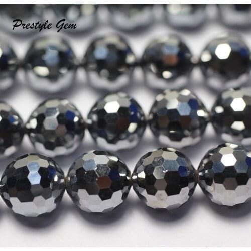 Free shipping Terahertz 8mm 10mm faceted round health energy loose stone beads for jewelry making design