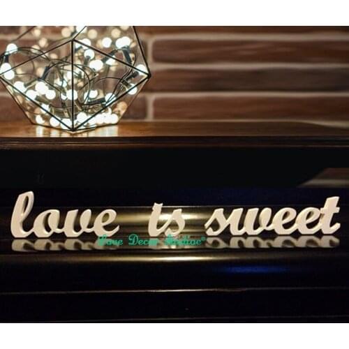 Wedding decoration "LOVE IS SWEET" letters mr & mrs sign for sweetheart table wedding sign
