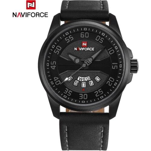 NAVIFORCE Top Brand Luxury Men Military Sports Watches Mens Quartz Date Clock Man Casual Leather Wrist Watch Relogio Masculino