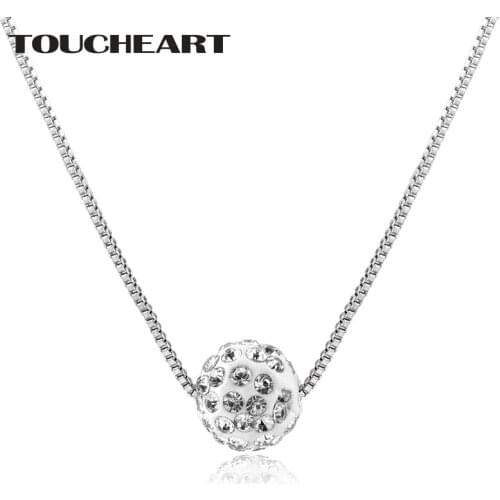 TOUCHEART Bohemian Cubic Zirconia Choker Necklaces&Pendants Crystal Silver Ball Necklace For Women Jewelry Necklaces SNE190142
