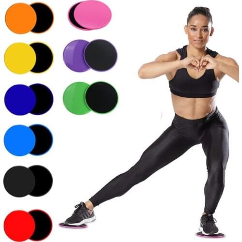 2PCS Sliding Slider Gliding Discs Fitness Disc Abdominal Core Muscle Exercise Yoga Slimming Sculpt Equipment