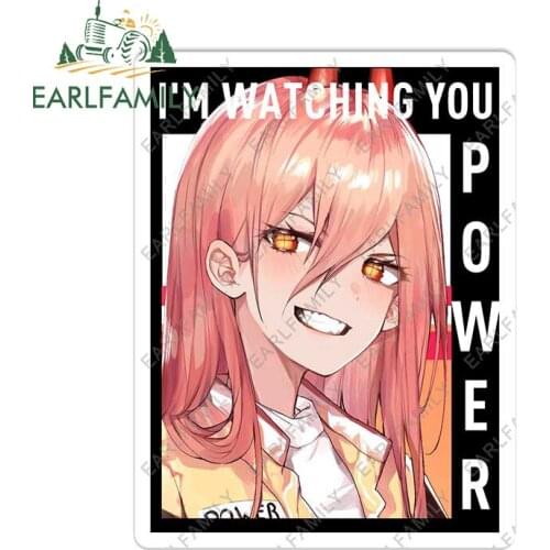 EARLFAMILY 13cm x 10cm for Zero Two Beauty Car Sticker I'm Watching You Anime Waterproof Decal Laptop Window Bumper Car Wrap