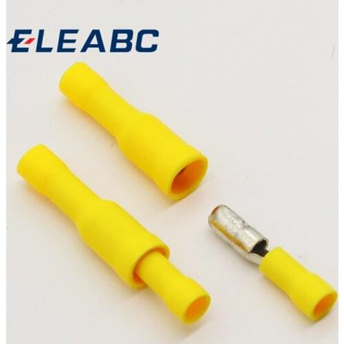 Hot 50 X Yellow Male Female Bullet Connector Crimp Terminals Wiring