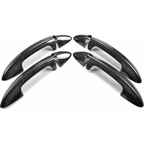 Chrome Carbon Fiber Car Door Handle Cover Trim For VW PASSAT B6 3C 2006 -2011 Passat CC 2009-2012 Car styling Accessories