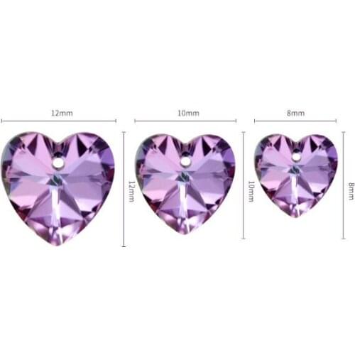 K9 Glass crystal 6228 # XILION Heart pendant Top quality rhinestone beads for DIY jewelry making