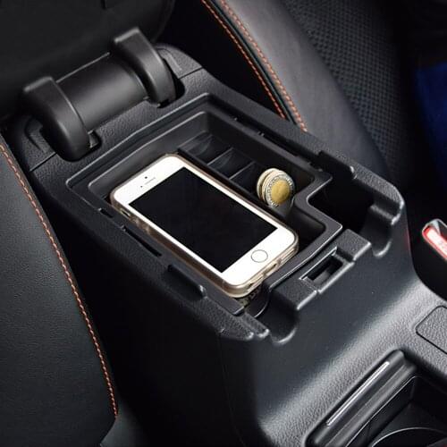 VCiiC Car Center Console Armrest Storage Box Tray Container For Subaru XV 2012-2015 w/ Mat Stowing Oganizer Holders