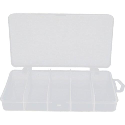 Fishing Tackle Box Lightweight Fishing Lure Storage Impact with 5 Grids Clear Fishing Tackles Box