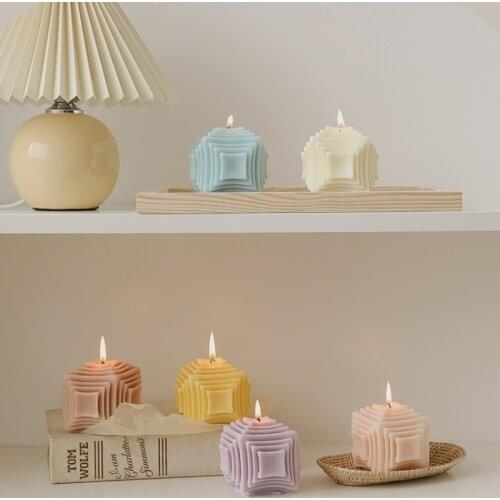 Handmade Cube Scented Candles Home Decoration Aromatherapy Fragrance Photo Props Wedding Christmas Gift