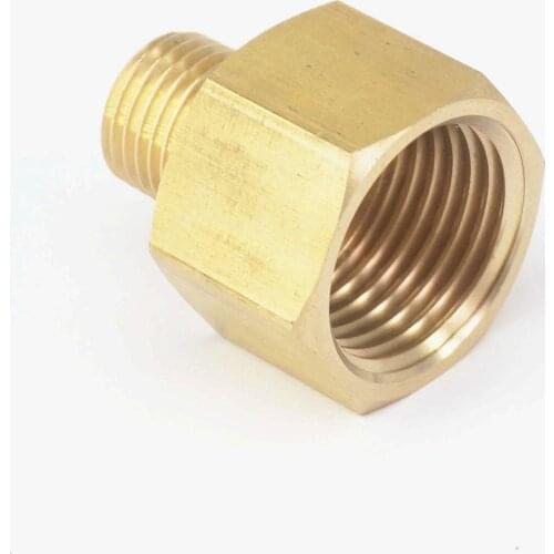 1/4" NPT Male x 1/2" NPT Female Brass Pipe Fitting Connector Adapter For Pressure Gauge Air Gas Fuel Water Pressure 229 PSI