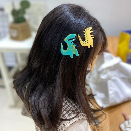 Mi Dairy Brand new arrival dinosaur alligator clips big mouth dinosaur hairpin hair ornament for girl