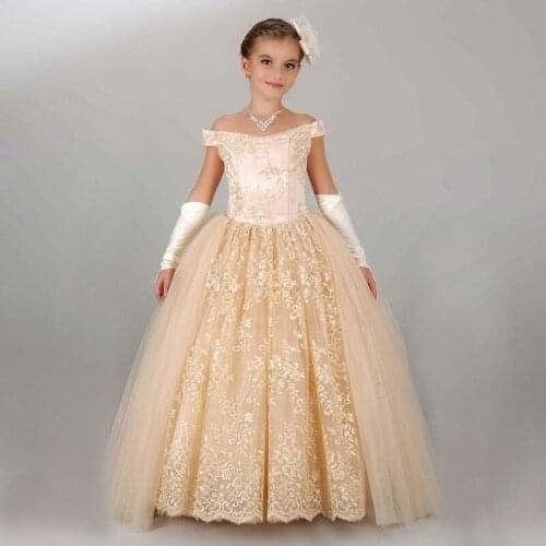 Fancy little girls dress ball gown kids puffy dresses deguisement enfant fille vestido de fiesta nina beautiful dress for girls
