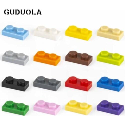 Guduola Building Block Plate 1X2 MOC Parts Compatible 3023 Base Brick Pixel Painting QR Code Small Particles Blocks 302pcs/lot