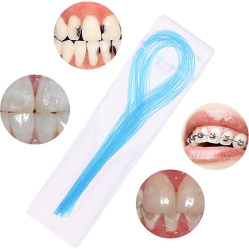 35pcs/set Dental Floss Threaders Tooth Floss Holders Between Orthodontic Braces Bridge High Quality